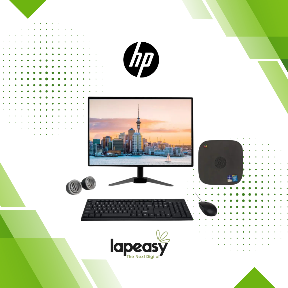 HP Chromebox All-in-One Desktop Computer Set | Intel i7-4th Gen | 19" HD LCD Monitor | Wired KB & Mouse | Speakers| Wi-Fi | Win 10 Pro | Refurbished